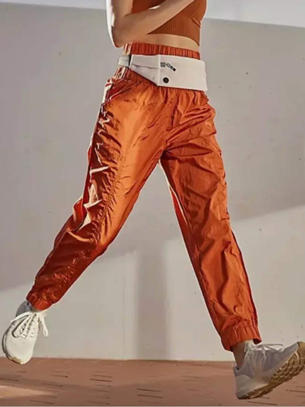 NWOT FP Movement Size Medium “The Way Home” Orange Joggers